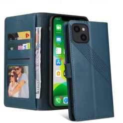 Phone Case For iPhone 15 14 Pro Max Plus 13 12 11 Pro Max Mini Wallet Case Magnetic Full Body Protective Kickstand Retro TPU PU Leather