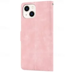 Phone Case For iPhone 15 14 Pro Max Plus 13 12 11 Pro Max Mini Wallet Case with Wrist Strap Kickstand Card Slot Retro TPU PU Leather