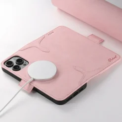 Phone Case For iPhone 17 Pro Max 17 Air 16 15 14 Pro Max Plus 13 12 Pro Max Back Cover with Stand Holder Magnetic Support Wireless Charging Retro TPU PU Leather