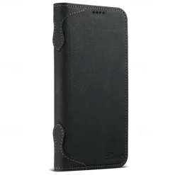 Phone Case For iPhone 17 Pro Max 17 Air 16 15 14 Pro Max Plus 13 12 Pro Max Back Cover with Stand Holder Magnetic Support Wireless Charging Retro TPU PU Leather