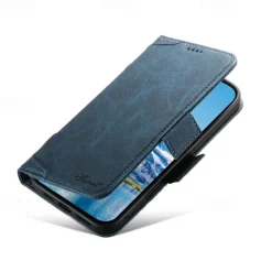 Phone Case For iPhone 17 Pro Max 17 Air 16 15 14 Pro Max Plus 13 12 Pro Max Back Cover with Stand Holder Magnetic Support Wireless Charging Retro TPU PU Leather