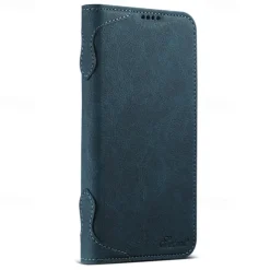 Phone Case For iPhone 17 Pro Max 17 Air 16 15 14 Pro Max Plus 13 12 Pro Max Back Cover with Stand Holder Magnetic Support Wireless Charging Retro TPU PU Leather