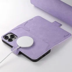 Phone Case For iPhone 17 Pro Max 17 Air 16 15 14 Pro Max Plus 13 12 Pro Max Back Cover with Stand Holder Magnetic Support Wireless Charging Retro TPU PU Leather