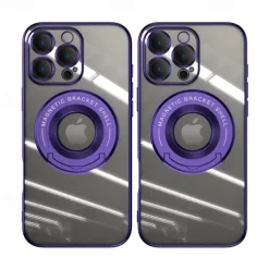 Phone Case For iPhone 17 Pro Max 17 Air 16 15 14 Pro Max Plus 13 12 11 Pro Max Back Cover with Stand Holder Magnetic Support Wireless Charging Retro TPU PC