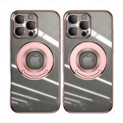 Phone Case For iPhone 17 Pro Max 17 Air 16 15 14 Pro Max Plus 13 12 11 Pro Max Back Cover with Stand Holder Magnetic Support Wireless Charging Retro TPU PC