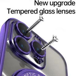 Phone Case For iPhone 17 Pro Max 17 Air 16 15 14 Pro Max Plus 13 12 11 Pro Max Back Cover with Stand Holder Magnetic Support Wireless Charging Retro TPU PC