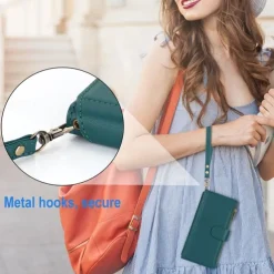 Phone Case For iPhone 17 Pro Max 17 Air 16 15 14 Pro Max Plus 13 12 11 Pro Max Mini Wallet Case Magnetic Zipper with Lanyard Retro TPU PU Leather