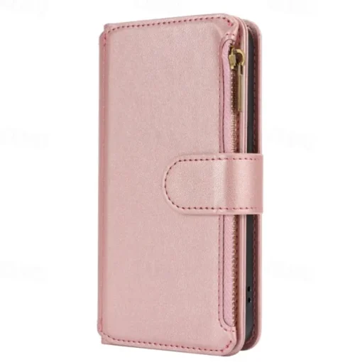 Phone Case For iPhone 17 Pro Max 17 Air 16 15 14 Pro Max Plus 13 12 11 Pro Max Mini Wallet Case Magnetic Zipper with Lanyard Retro TPU PU Leather