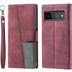 Phone Case For Pixel 8 Pro Pixel 8 Pixel 7 Pixel 7 Pro Pixel 6 Pixel 6 Pro Wallet Case with Stand Holder with Wrist Strap Card Slot Retro TPU PU Leather