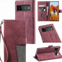 Phone Case For Pixel 8 Pro Pixel 8 Pixel 7 Pixel 7 Pro Pixel 6 Pixel 6 Pro Wallet Case with Stand Holder with Wrist Strap Card Slot Retro TPU PU Leather