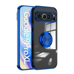 Phone Case For Pixel 9 Pro Pixel 9 Pro XL Pixel 8 Pro Pixel 8 Pixel 9 Pixel 7 Pixel 7 Pro Back Cover Ring Holder Magnetic Shockproof Retro TPU Plating PC