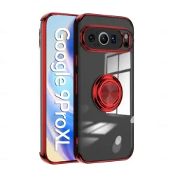 Phone Case For Pixel 9 Pro Pixel 9 Pro XL Pixel 8 Pro Pixel 8 Pixel 9 Pixel 7 Pixel 7 Pro Back Cover Ring Holder Magnetic Shockproof Retro TPU Plating PC