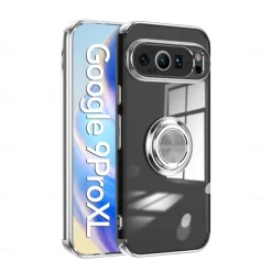 Phone Case For Pixel 9 Pro Pixel 9 Pro XL Pixel 8 Pro Pixel 8 Pixel 9 Pixel 7 Pixel 7 Pro Back Cover Ring Holder Magnetic Shockproof Retro TPU Plating PC