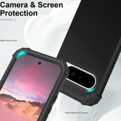 Phone Case For Pixel 9 Pro Pixel 9 Pro XL Pixel 8 Pro Pixel 8 Pixel 7 Pixel 7 Pro Pixel 6 Pixel 6 Pro Back Cover Magnetic Support Wireless Charging Shockproof Retro PC Silicone