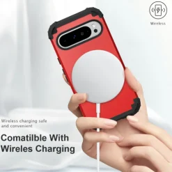 Phone Case For Pixel 9 Pro Pixel 9 Pro XL Pixel 8 Pro Pixel 8 Pixel 7 Pixel 7 Pro Pixel 6 Pixel 6 Pro Back Cover Magnetic Support Wireless Charging Shockproof Retro PC Silicone