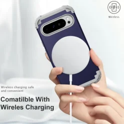 Phone Case For Pixel 9 Pro Pixel 9 Pro XL Pixel 8 Pro Pixel 8 Pixel 7 Pixel 7 Pro Pixel 6 Pixel 6 Pro Back Cover Magnetic Support Wireless Charging Shockproof Retro PC Silicone