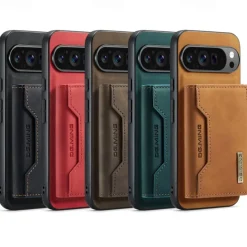 Phone Case For Pixel 9 Pro Pixel 9 Pro XL Pixel 8 Pro Pixel 8 Pixel 9 Pixel 7 Pixel 7 Pro Pixel 6 Pixel 6 Pro Pixel Fold Back Cover with Stand Holder Detachable Magnetic Retro TPU PU Leather