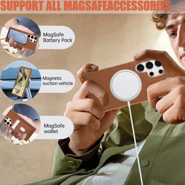 Phone Case For S24 S23 S23 FE S22 S21 Ultra Plus A55 5G A15 A14 A54 A53 Wallet Case with Stand Holder Magnetic with Lanyard Retro TPU PU Leather