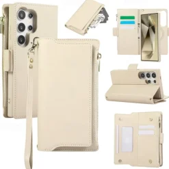 Phone Case For S24 S23 S23 FE S22 S21 Ultra Plus A55 5G A15 A14 A54 A53 Wallet Case with Stand Holder Magnetic with Lanyard Retro TPU PU Leather