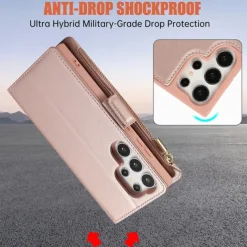 Phone Case For S24 S23 S23 FE S22 S21 Ultra Plus A55 5G A15 A14 A54 A53 Wallet Case with Stand Holder Magnetic with Lanyard Retro TPU PU Leather