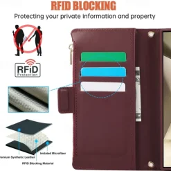 Phone Case For S24 S23 S23 FE S22 S21 Ultra Plus A55 5G A15 A14 A54 A53 Wallet Case with Stand Holder Magnetic with Lanyard Retro TPU PU Leather