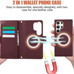 Phone Case For S24 S23 S23 FE S22 S21 Ultra Plus A55 5G A15 A14 A54 A53 Wallet Case with Stand Holder Magnetic with Lanyard Retro TPU PU Leather