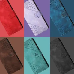 Phone Case For S25 S24 S23 S23 FE S22 S21 Ultra Plus A55 5G A35 5G A15 A14 Wallet Case Magnetic with Wrist Strap Kickstand Butterfly Geometric Pattern TPU PU Leather