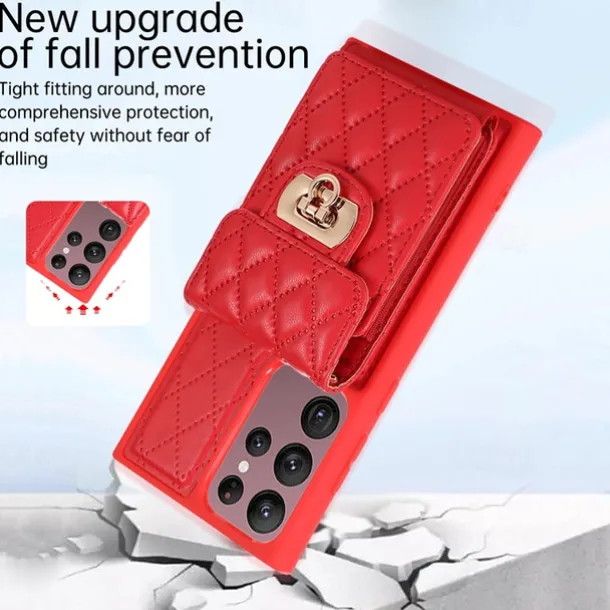 Phone Case For S25 S24 S23 S22 S21 FE S21 Ultra Plus A14 A34 A54 A53 Back Cover with Stand Holder with Lanyard Card Slot Retro TPU PU Leather