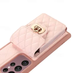 Phone Case For S25 S24 S23 S22 S21 FE S21 Ultra Plus A14 A34 A54 A53 Back Cover with Stand Holder with Lanyard Card Slot Retro TPU PU Leather