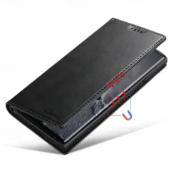 Phone Case For S25 S24 S23 Ultra Plus S22 Plus Ultra Back Cover with Stand Holder Magnetic Card Slot Retro PC PU Leather