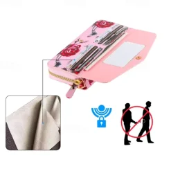 Phone Case For S24 S23 Ultra Plus S22 Back Cover Wallet Case Zipper with Lanyard with Wrist Strap Retro TPU PU Leather