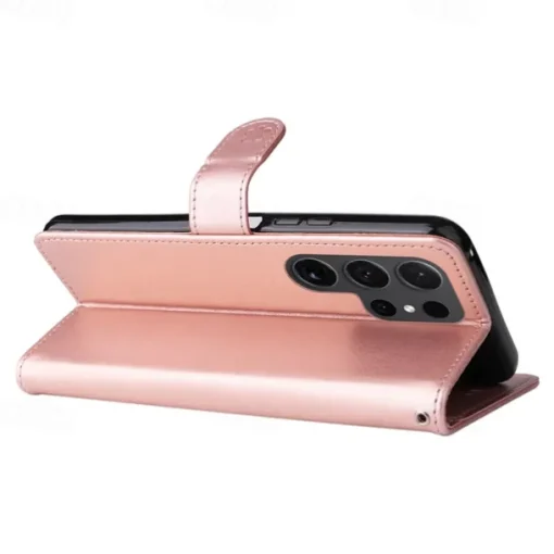 Phone Case For Samsung Galaxy S25 S24 S23 S23 FE S22 S21 Ultra Plus A55 5G A35 5G A25 A15 Wallet Case Magnetic Full Body Protective with Wrist Strap Cat Bee TPU PU Leather