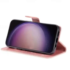 Phone Case For Samsung Galaxy S25 S24 S23 S23 FE S22 S21 Ultra Plus A55 5G A35 5G A25 A15 Wallet Case Magnetic Full Body Protective with Wrist Strap Cat Bee TPU PU Leather
