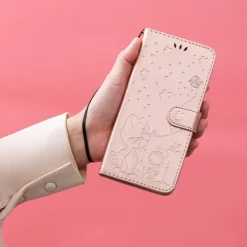 Phone Case For Samsung Galaxy S25 S24 S23 S23 FE S22 S21 Ultra Plus A55 5G A35 5G A25 A15 Wallet Case Magnetic Full Body Protective with Wrist Strap Cat Bee TPU PU Leather