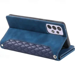 Phone Case For Samsung Galaxy S25 S24 S23 S22 S21 FE S21 Ultra Plus A14 A34 A54 A73 Handbag Purse Wallet Case Zipper with Removable Cross Body Strap With Card Holder Solid Colored Geometric Pattern