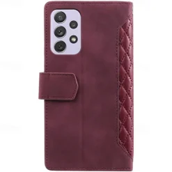 Phone Case For Samsung Galaxy S25 S24 S23 S22 S21 FE S21 Ultra Plus A14 A34 A54 A73 Handbag Purse Wallet Case Zipper with Removable Cross Body Strap With Card Holder Solid Colored Geometric Pattern