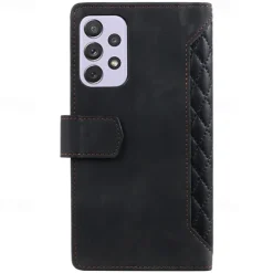 Phone Case For Samsung Galaxy S25 S24 S23 S22 S21 FE S21 Ultra Plus A14 A34 A54 A73 Handbag Purse Wallet Case Zipper with Removable Cross Body Strap With Card Holder Solid Colored Geometric Pattern