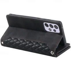 Phone Case For Samsung Galaxy S25 S24 S23 S22 S21 FE S21 Ultra Plus A14 A34 A54 A73 Handbag Purse Wallet Case Zipper with Removable Cross Body Strap With Card Holder Solid Colored Geometric Pattern