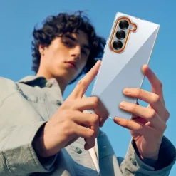 Phone Case For Samsung Galaxy Z Fold 3 Back Cover Shockproof Retro PC