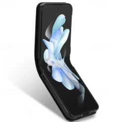 Phone Case For Samsung Galaxy Z Flip 7 Z Flip 6 Z Flip 5 Z Flip 4 Z Flip 3 Flip Cover Bling Glitter Shiny Card Slot Shockproof Retro sky PC PU Leather