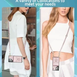 Phone Case For Samsung Galaxy S25 S24 S23 S22 S21 FE S21 Ultra Plus A14 A54 A73 A33 Handbag Purse Wallet Case Ring Holder Anti-theft with Removable Cross Body Strap TPU PU Leather