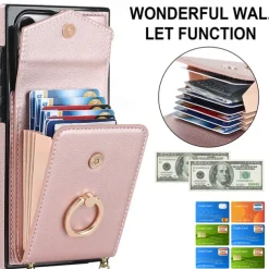 Phone Case For Samsung Galaxy S25 S24 S23 S22 S21 FE S21 Ultra Plus A14 A54 A73 A33 Handbag Purse Wallet Case Ring Holder Anti-theft with Removable Cross Body Strap TPU PU Leather