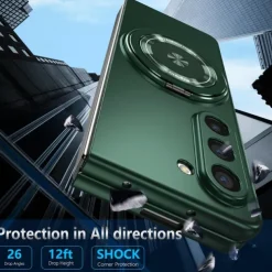 Phone Case For Samsung Galaxy Z Fold 7 Z Fold 6 Z Fold 5 Z Fold 4 Z Fold 3 Flip Cover Ring Holder Magnetic Support Wireless Charging Armor PC
