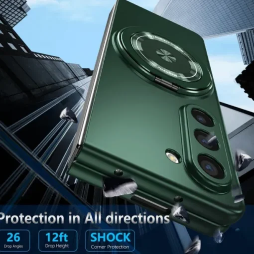 Phone Case For Samsung Galaxy Z Fold 7 Z Fold 6 Z Fold 5 Z Fold 4 Z Fold 3 Flip Cover Ring Holder Magnetic Support Wireless Charging Armor PC