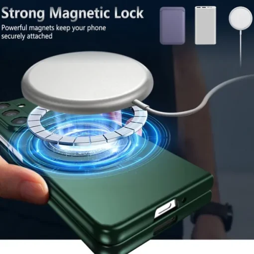 Phone Case For Samsung Galaxy Z Fold 7 Z Fold 6 Z Fold 5 Z Fold 4 Z Fold 3 Flip Cover Ring Holder Magnetic Support Wireless Charging Armor PC