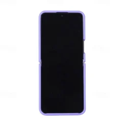 Phone Case For Samsung Galaxy Z Flip 6 Z Flip 5 Z Flip 4 Z Flip 3 Flip Flip Case with Ring Solid Colored Silicone