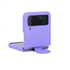 Phone Case For Samsung Galaxy Z Flip 6 Z Flip 5 Z Flip 4 Z Flip 3 Flip Flip Case with Ring Solid Colored Silicone