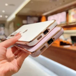 Phone Case For Samsung Galaxy S25 S24 S23 S22 S21 FE S21 Ultra Plus A14 A34 A54 A53 Classic Series Plating Full Body Protective Dustproof Solid Colored TPU