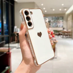 Phone Case For Samsung Galaxy S25 S24 S23 S22 S21 FE S21 Ultra Plus A14 A34 A54 A53 Classic Series Plating Full Body Protective Dustproof Solid Colored TPU