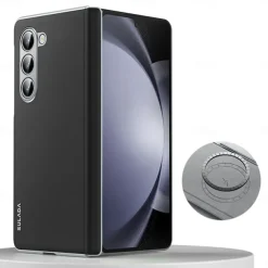 Phone Case For Samsung Galaxy Z Fold 5 Z Fold 4 Back Cover Magnetic Adsorption Support Wireless Charging Shockproof Retro PC PU Leather